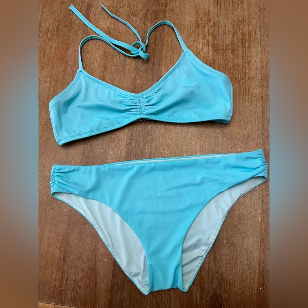 Victoria's Secret Light Blue Hipster Swim Suit